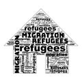 Migration Refugees Text Illustration Background Header