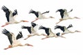 Migration of Storks Royalty Free Stock Photo