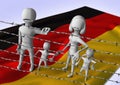 Migration to europe concept - crisis in Germany