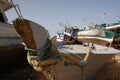 Migrats boats cemetery in Lampedusa Capo Ponente