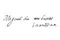 Miguel de Cervantes Saavedra signature