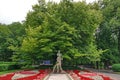 Mihai Eminescu Monument, in Copou Park - landmark attraction in Iasi, Romania Royalty Free Stock Photo