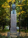 Mihai Eminescu statue, in Giurgiu city Royalty Free Stock Photo