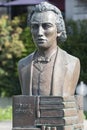 Mihai Eminescu statue in Vevey, Switzerland Royalty Free Stock Photo
