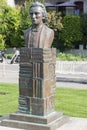 Mihai Eminescu statue in Vevey, Switzerland Royalty Free Stock Photo