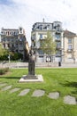 Mihai Eminescu statue in Vevey, Switzerland Royalty Free Stock Photo