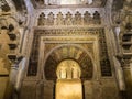 Mihrab in Mezquita - Cordoba Cathedral Royalty Free Stock Photo