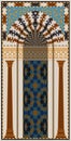 Mihrab - semicircular niche with morocco pattern Royalty Free Stock Photo