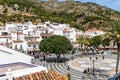 Mijas, the charming White Village of Costa del Sol, Andalucia, Spain. The Plaza Virgen de la Pena, the main square in town. Royalty Free Stock Photo