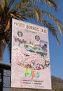 Mijas pueblo Spain donkey taxi sign in the historic Spanish white village