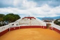 MIJAS, SPAIN - FEBRUARY 08, 2015: Old traditional bullring in Mi Royalty Free Stock Photo