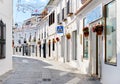 Mijas whitewashed street, small famous village in Spain Royalty Free Stock Photo