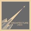 urban architecture vector thematic banner