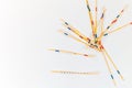 Mikado sticks scattered on white background - 3 Royalty Free Stock Photo