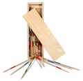 Mikado - Wooden Sticks and Box Royalty Free Stock Photo