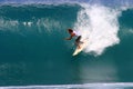 Mikala Jones Surfing at Backdoor Royalty Free Stock Photo