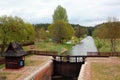 Mikaszowka Lock, the eleventh lock on the Augustow Canal in Poland. Built in 1828 Royalty Free Stock Photo