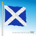 Mike signal, international maritime code, flag