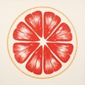 Mike Gillies Grapefruit Quarter: Bold Lithographic Grocery Art