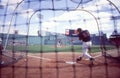 Mike Greenwell takes batting practice