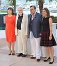 Mike Leigh & Timothy Spall & Marion Bailey & Dorothy Atkinson Royalty Free Stock Photo