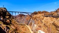 The Mike O`CallaghanÃ¢â¬âPat Tillman Memorial Bridge that crosses the Colorado river just downstream of the Hoover Dam