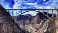 The Mike O\'Callaghan-Pat Tillman Memorial Bridge, linking the two ends of the Hoover Dam on the Colorado River.