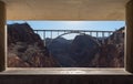 View of the bridge over Black Canyon at Hoover Dam Royalty Free Stock Photo