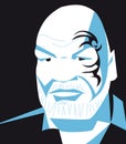 Mike Tyson, former boxer champion vector illustration