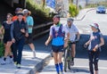 Mike Wardian running across America day 1 May 1 2022 Richmond San Rafael Bridge Western Entrance, family and friends, illustrative