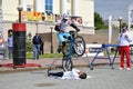 Mikhail Sukhanov performance, champions of Russia on a cycle trial. City Day of Tyumen on July 26, 2014.