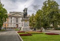 Mikhailovsky castle. Monument to Peter the Great