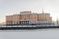 Mikhailovsky Castle in winter frosty morning