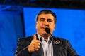 Mikheil Saakashvili addressed the voters Royalty Free Stock Photo