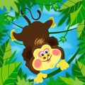 Miki monkey, monkey, summer, fun, enthusiasm, tomfoolery between vines, flying in the jungle