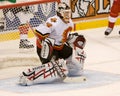 Mikka Kiprusoff Looks For The Puck