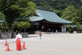 Miko or priestess of Kashihara Jingu Temple in Nara