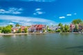 Nice view on Mikolajki with Mikolajskie lake Royalty Free Stock Photo