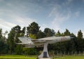 Mikoyan-Gurevich MiG-21 Bis foundation monument of Bulgarian military aviation at the entrance of Nesebar Bulgaria