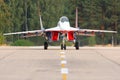 Mikoyan Gurevich MiG-29 05 BLUE at Kubinka air force base. Royalty Free Stock Photo