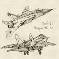 The Mikoyan MiG-31 Royalty Free Stock Photo