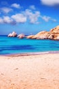 Mikri Vigla beach on Naxos island Royalty Free Stock Photo