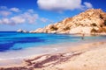 Mikri Vigla beach on Naxos island Royalty Free Stock Photo