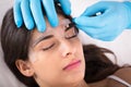 Mikrobleyding Eyebrows Workflow In A Beauty Salon Royalty Free Stock Photo