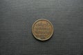 1 Mil coin Palestine, Back view, 1937 Royalty Free Stock Photo