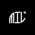 MIL letter logo design on black background. MIL creative initials letter logo concept. MIL letter design.MIL letter logo design on