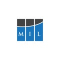 MIL letter logo design on WHITE background. MIL creative initials letter logo concept. MIL letter design