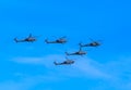 2 Mil Mi-28N (Havoc) attack helicopters Royalty Free Stock Photo