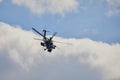 Mil Mi-28 Mi-28NM, codification of NATO: Havoc. Russian all-weather, day-night, military tandem, two-seat anti-armor Royalty Free Stock Photo