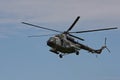 Mil Mi-17 transport helicopter during airshow in Prague